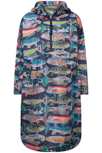 Laurasøn Funktionsjacke Funktions-Regencape Unisex Fische Print Kapuze günstig online kaufen