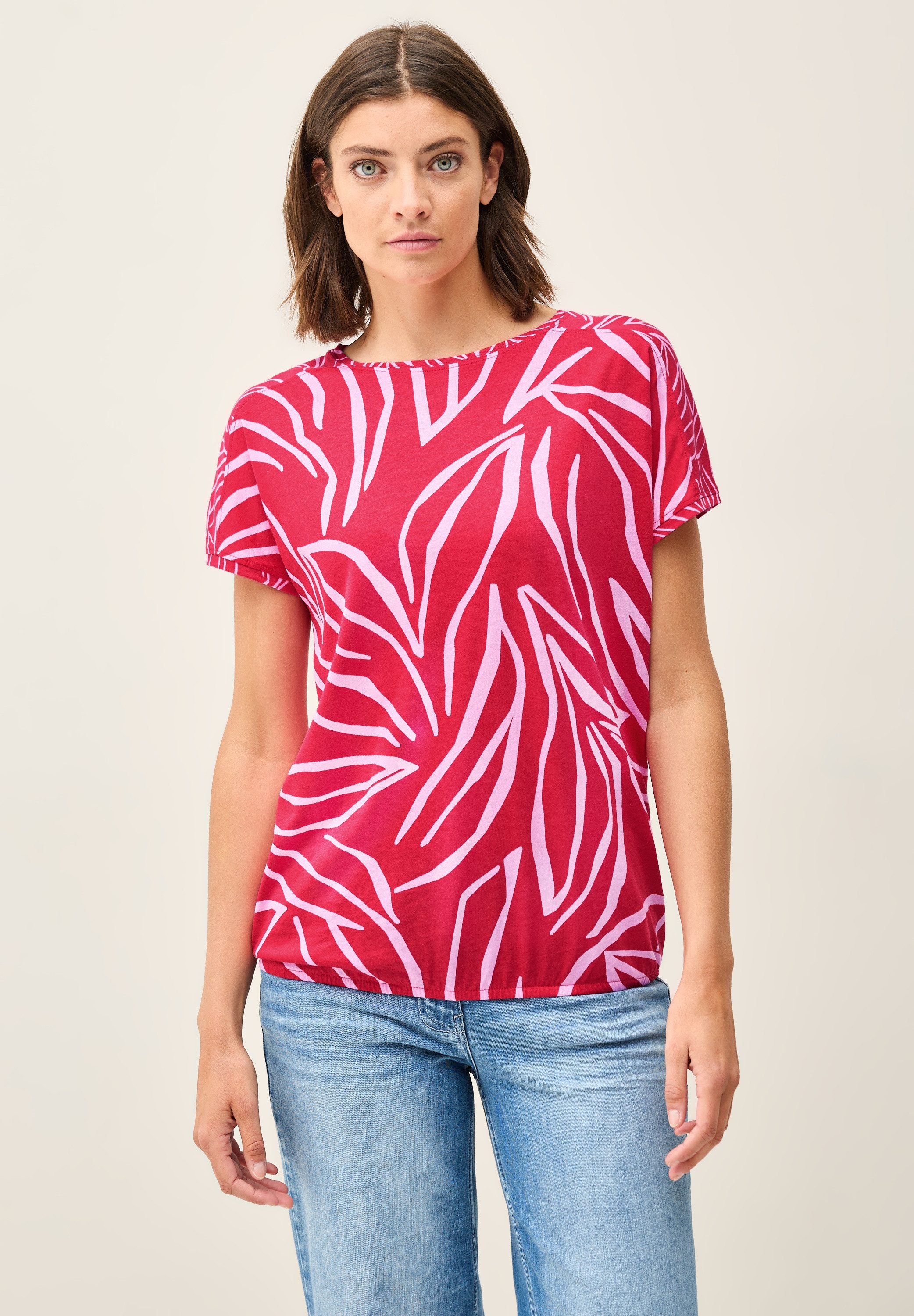 Cecil T-Shirt, mit Elastiksaum günstig online kaufen