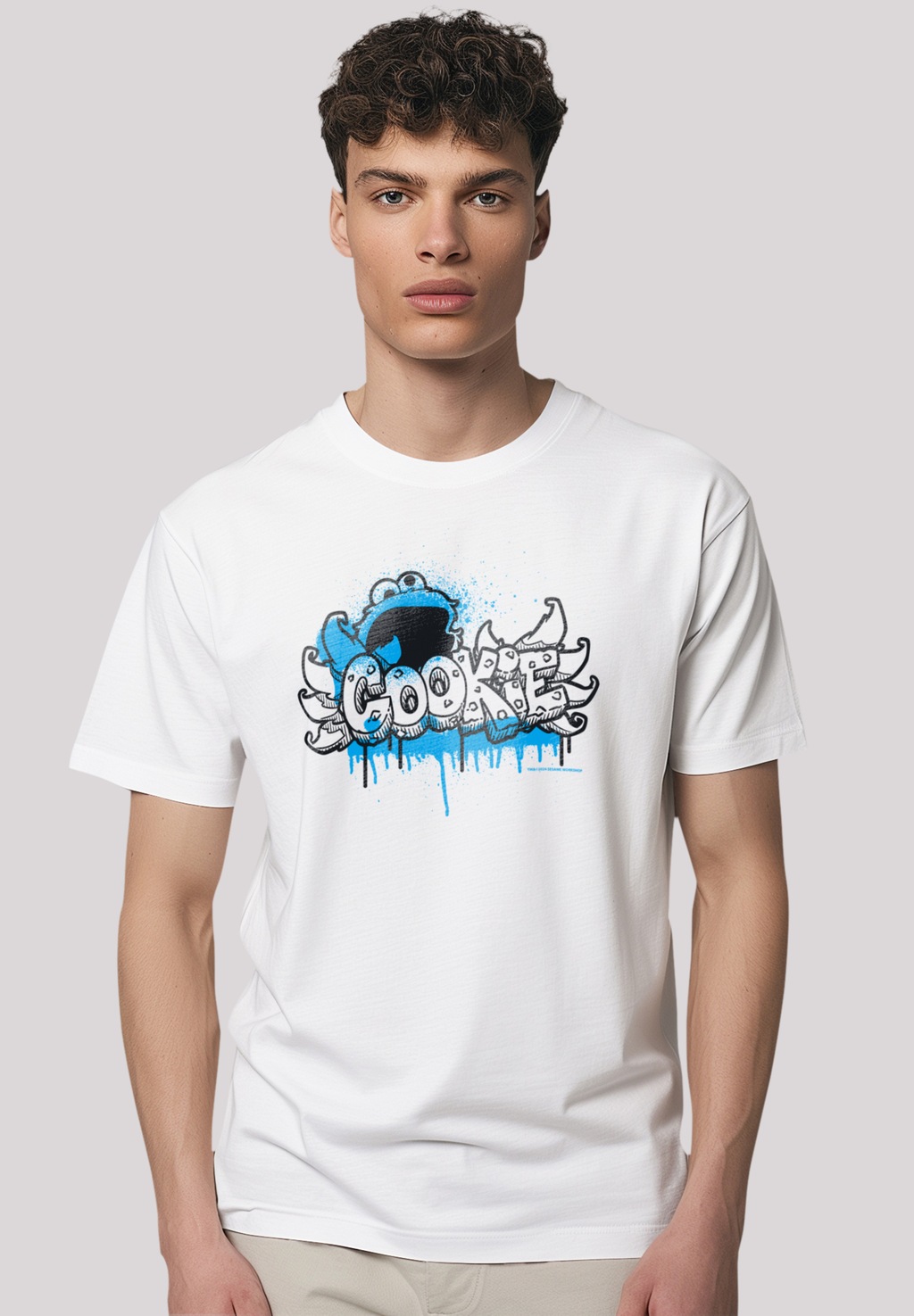 F4NT4STIC T-Shirt "Sesamstraße Cookie Fingers Graffiti", Premium Qualität,N günstig online kaufen