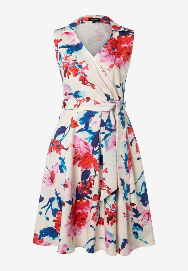 Kleid mit Wickeloptik, Blumenprint, Sommer-Kollektion günstig online kaufen