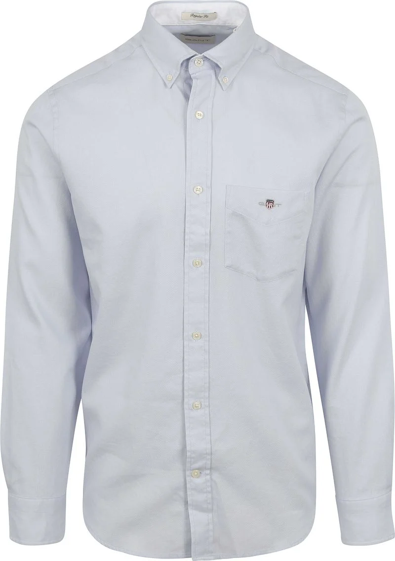 Gant Casual Hemd Honeycomb Texture Hellblau - Größe M günstig online kaufen