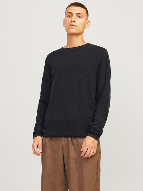 Jack & Jones Rundhalspullover JJDEAN KNIT CREW NECK AW24 in gewaschener Opt günstig online kaufen