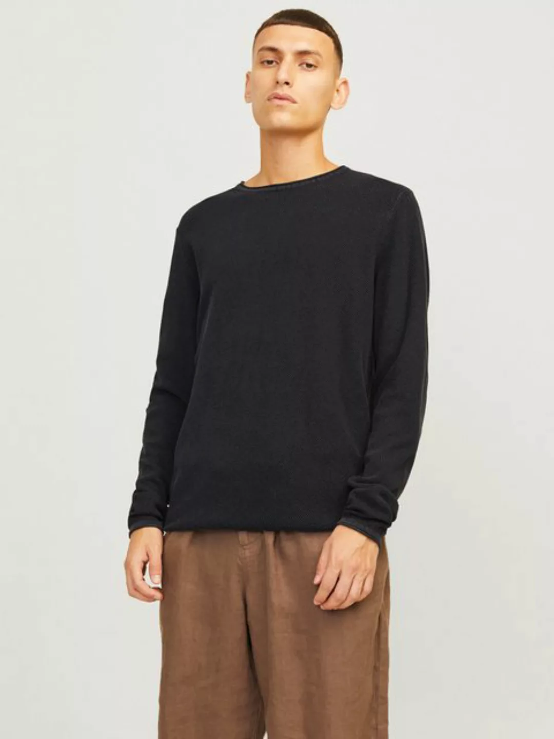 Jack & Jones Rundhalspullover "JJDEAN KNIT CREW NECK AW24", in gewaschener günstig online kaufen