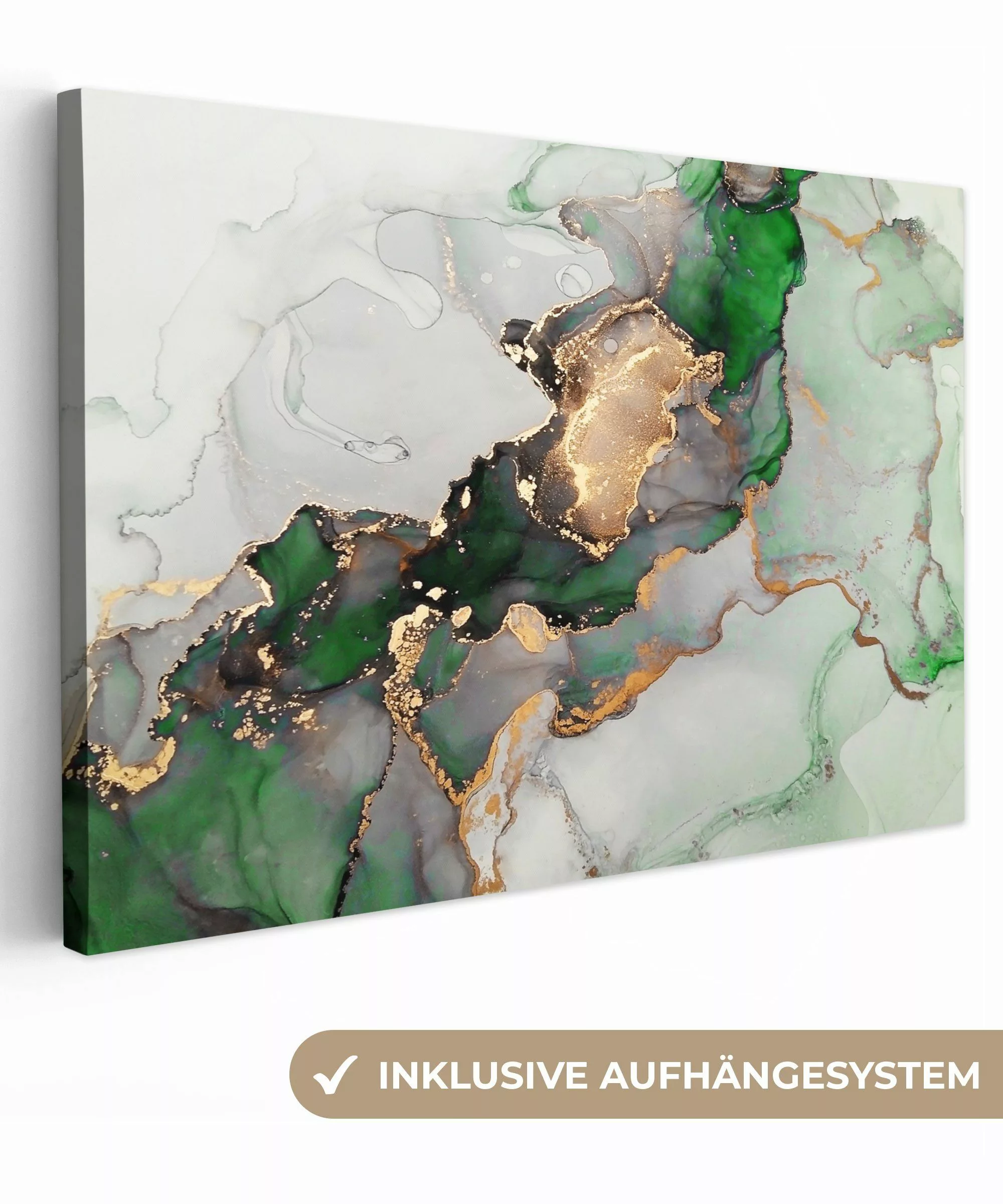 OneMillionCanvasses® Leinwandbild Marmor - Gold - günstig online kaufen