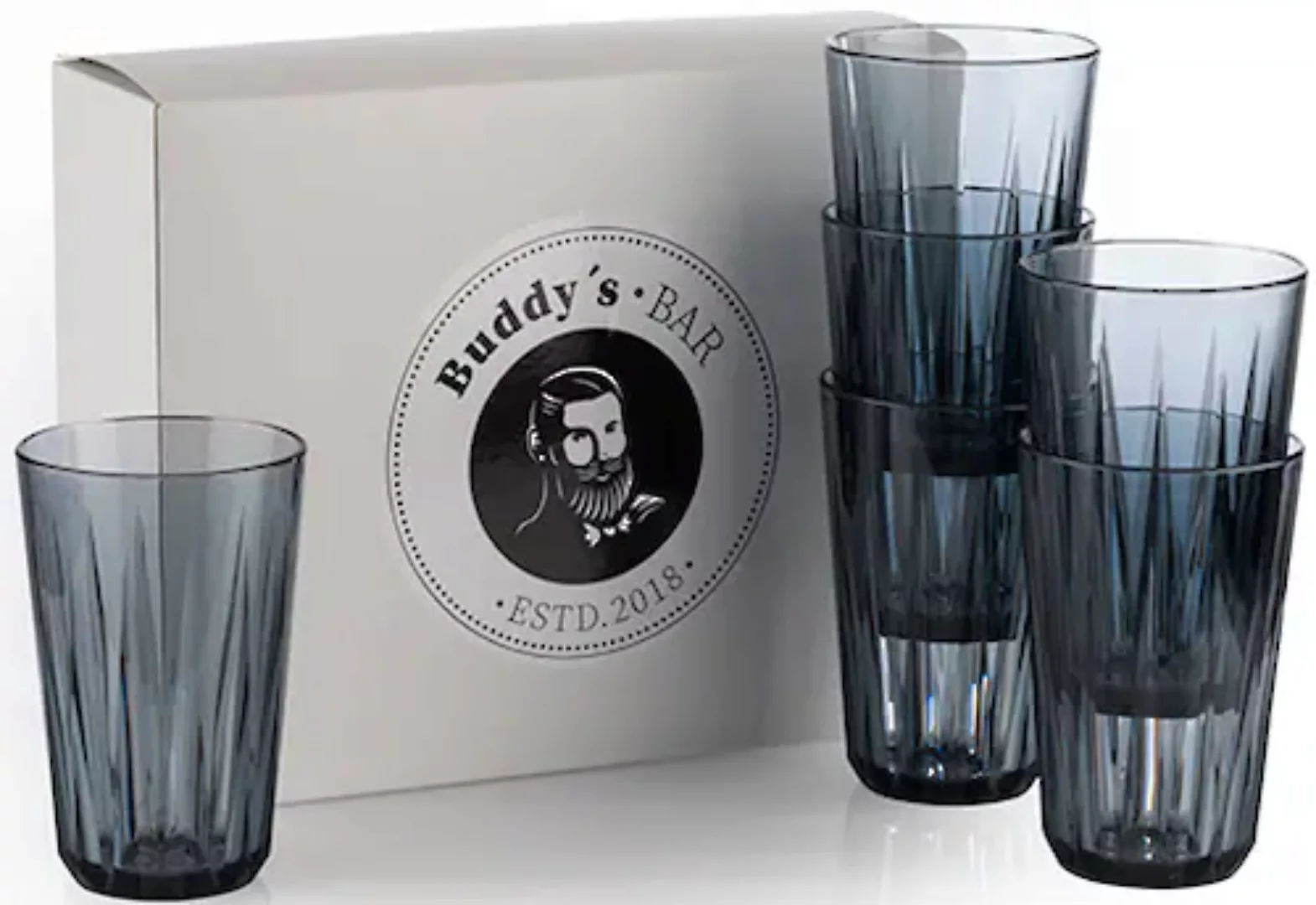 Buddy's Becher »Buddy´s Bar«, (Set, 6 tlg.), 6er Set, Tritan Kunststoff, Kr günstig online kaufen