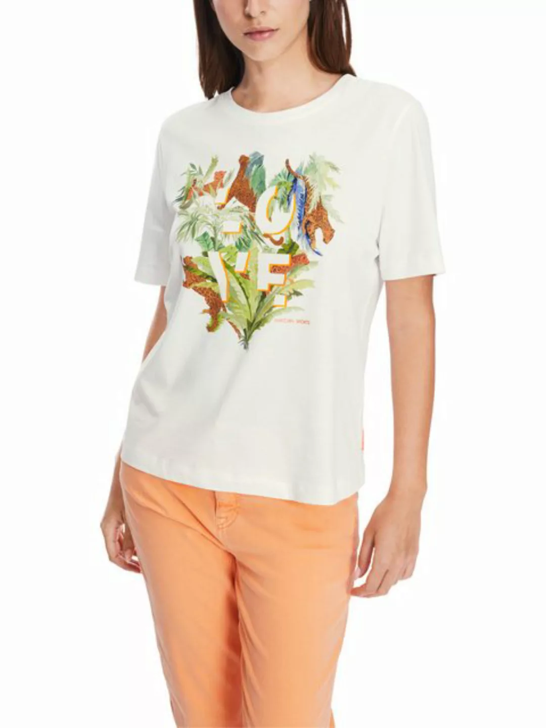 Marc Cain T-Shirt Fit for Leo Premium Damenmode T-Shirt "Rethink Together günstig online kaufen