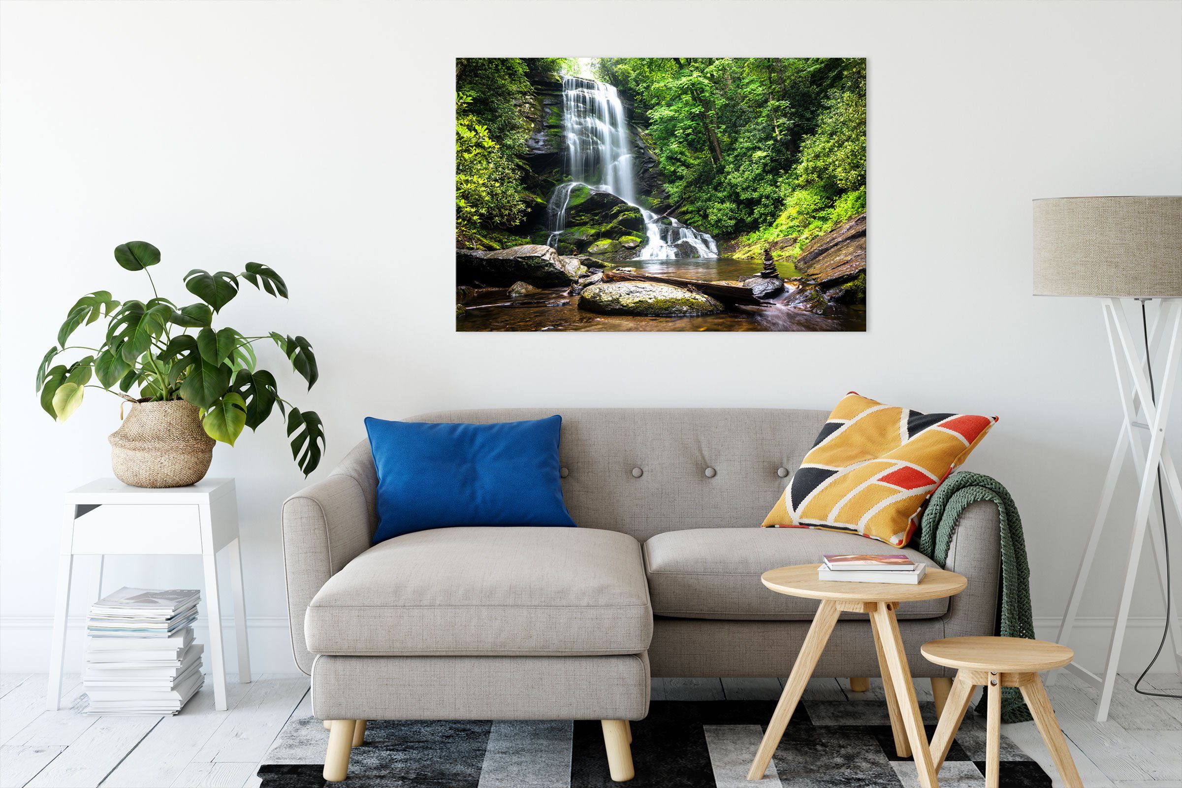 Pixxprint Leinwandbild Wasserfall, Wasserfall (1 St), günstig online kaufen