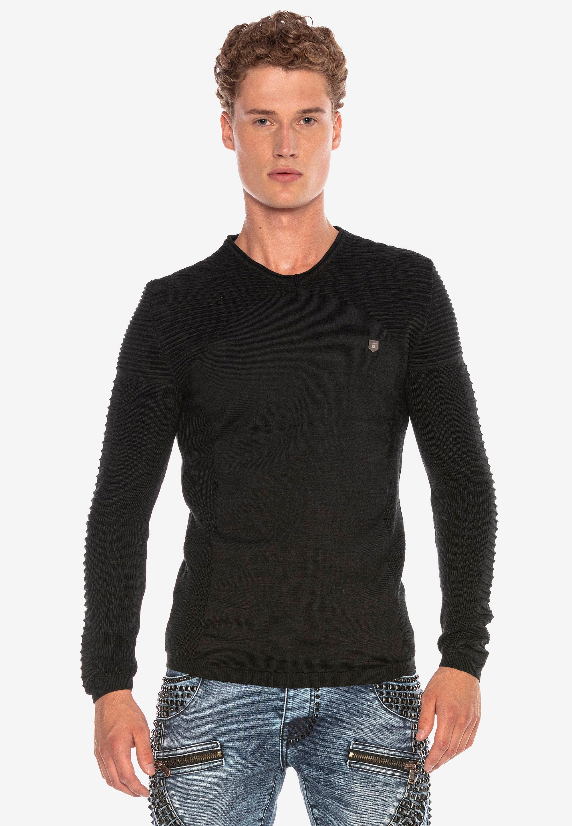 Cipo & Baxx Strickpullover, mit Struktur-Design günstig online kaufen