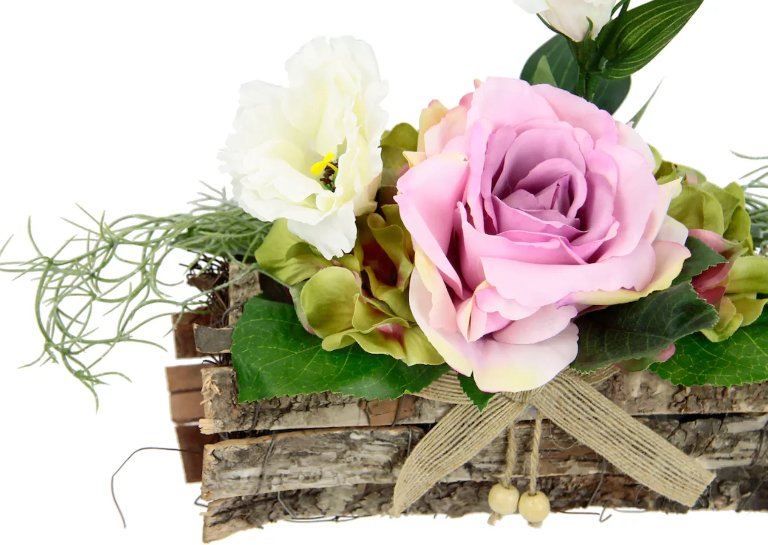 I.GE.A. Kunstpflanze "Gesteck Rose in Schale" günstig online kaufen