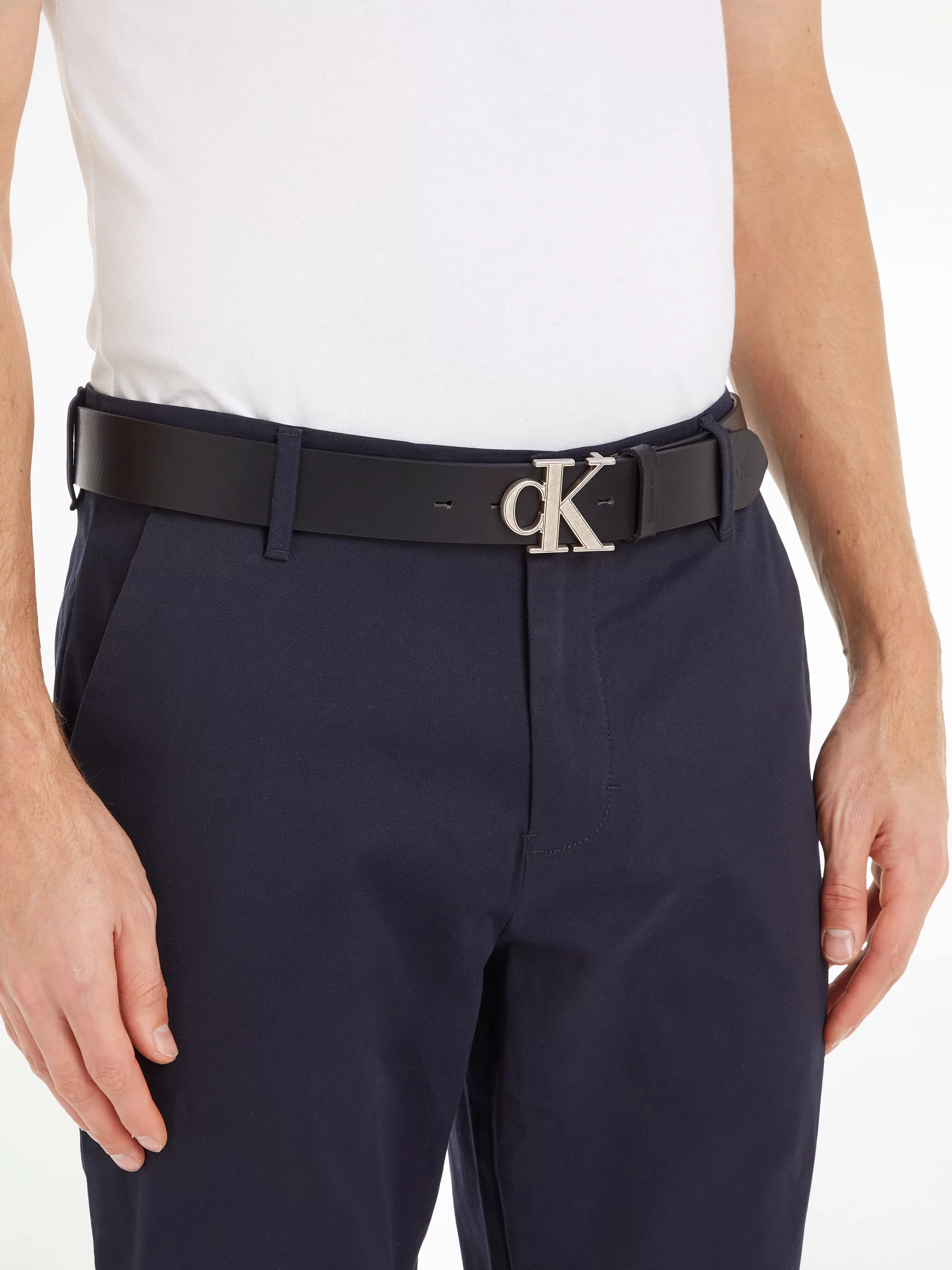Calvin Klein Jeans Ledergürtel "MONOGRAM HARDWARE 35MM" günstig online kaufen