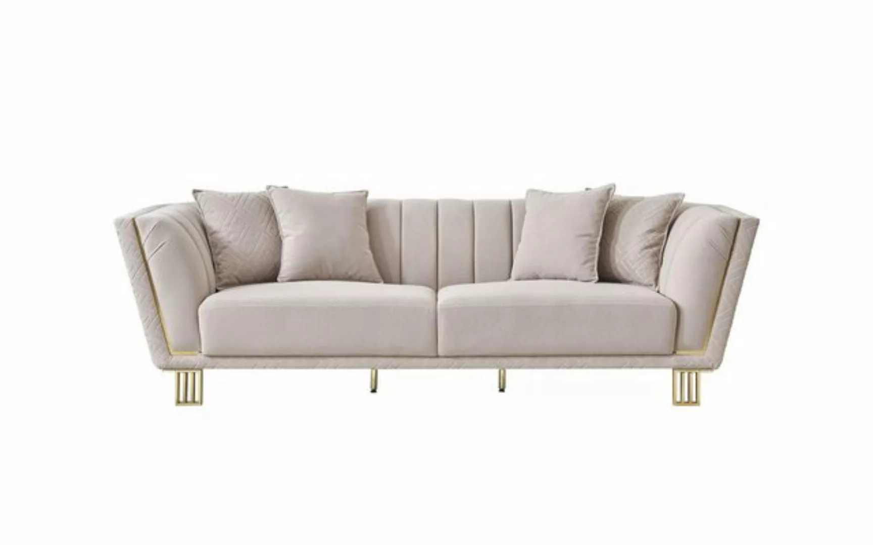 Xlmoebel 4-Sitzer 4-Sitzer Designer-Polstersofa in Weiß für das Wohnzimmer, günstig online kaufen