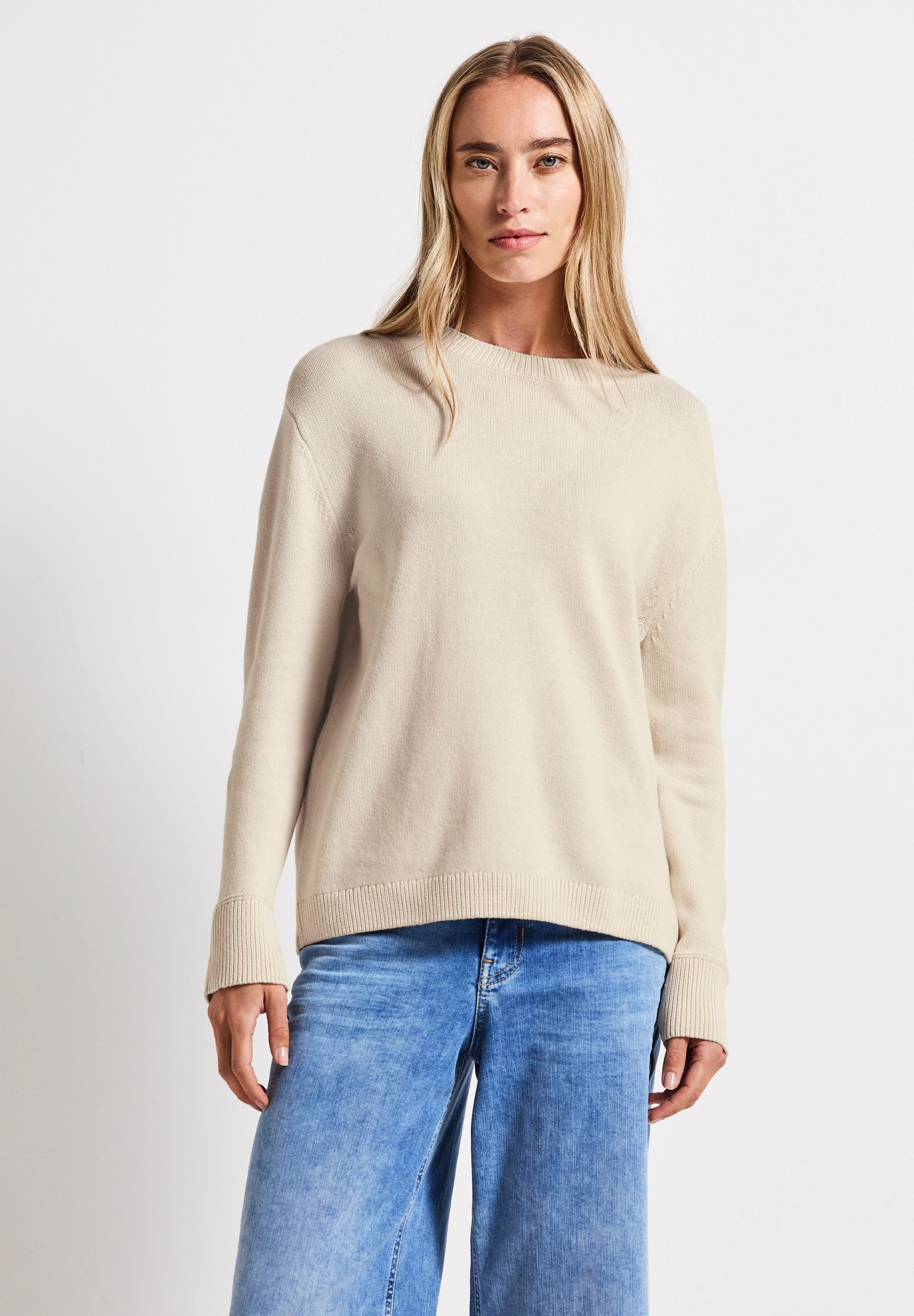 STREET ONE Strickpullover, im soften Baumwoll-Mix günstig online kaufen