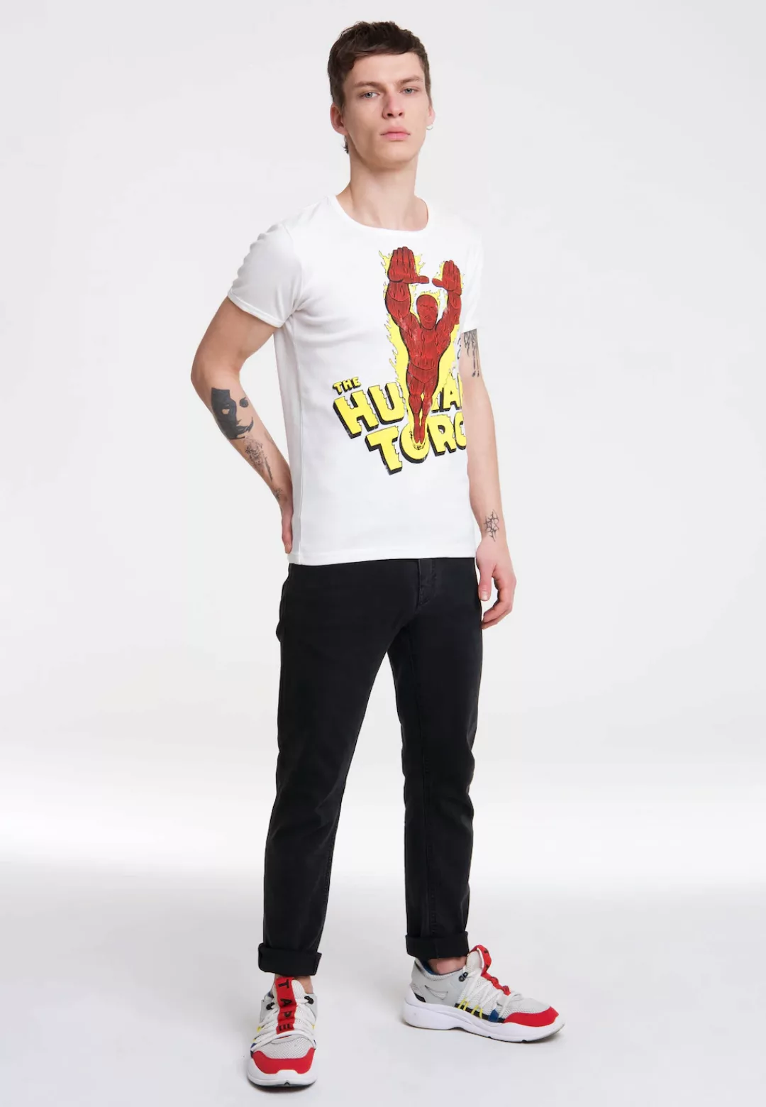LOGOSHIRT T-Shirt "Human Torch Flame On" günstig online kaufen