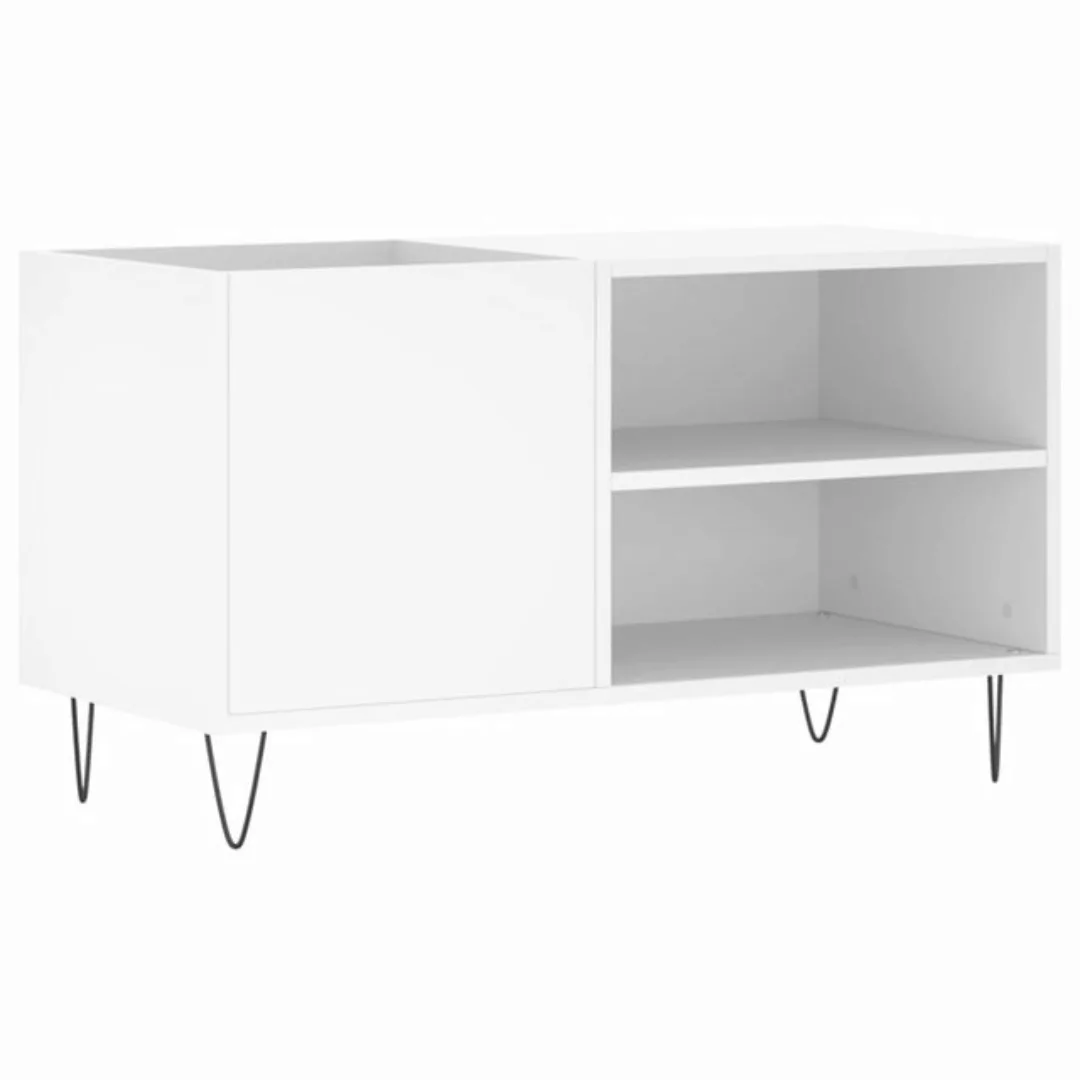 vidaXL Beistellschrank Plattenschrank Weiß 85x38x48 cm Holzwerkstoff günstig online kaufen