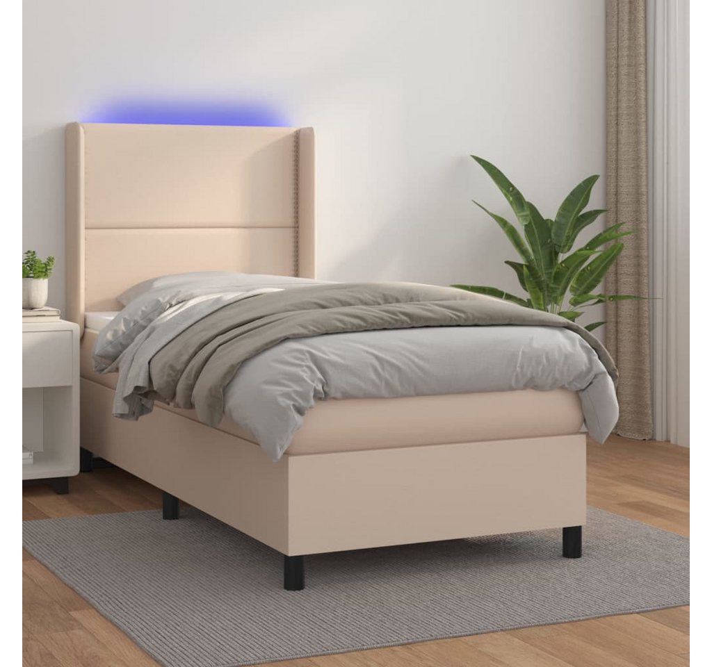 vidaXL Boxspringbett Boxspringbett mit Matratze und LED Kunstleder (100x 20 günstig online kaufen