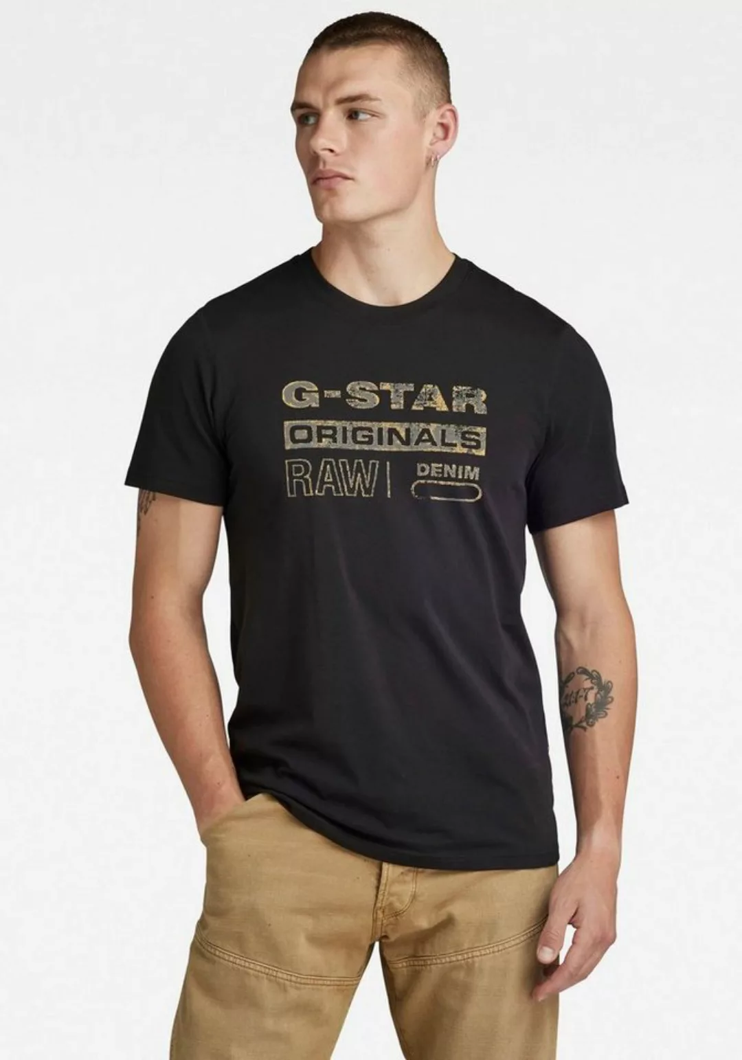 G-STAR T-Shirt Distressed originals günstig online kaufen