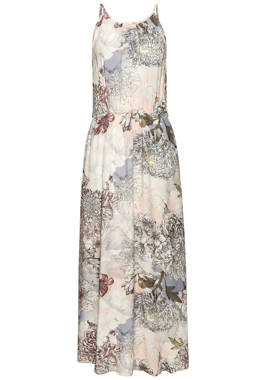 Buffalo Maxikleid, mit Alloverprint, leichtes Sommerkleid, fließendes Stran günstig online kaufen
