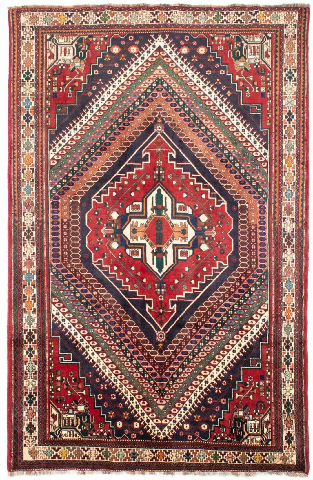 morgenland Wollteppich »Shiraz Medaillon Rosso 305 x 200 cm«, rechteckig, U günstig online kaufen