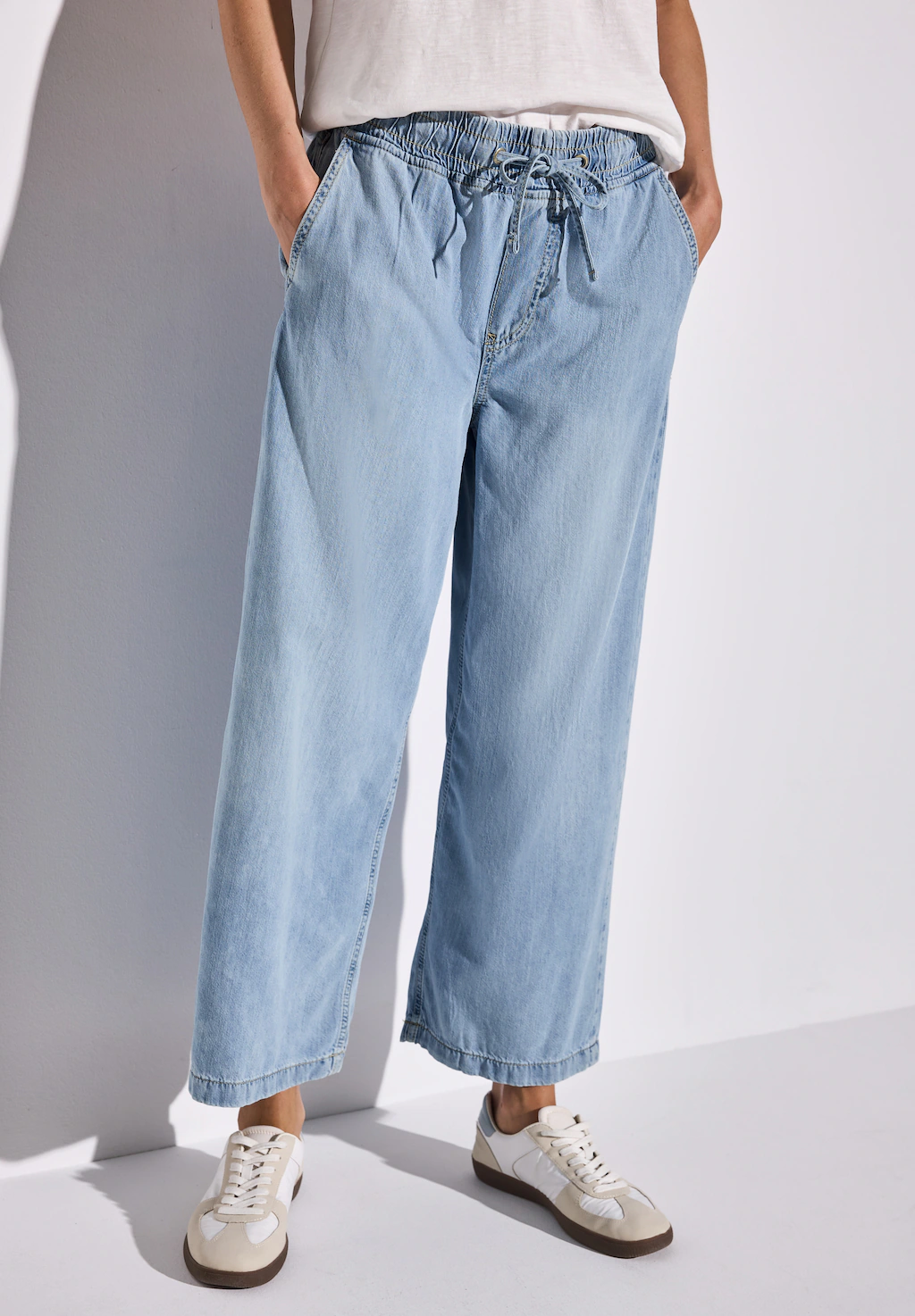 STREET ONE Weite Jeans, mit elastischem Bund und Tunnelzug günstig online kaufen