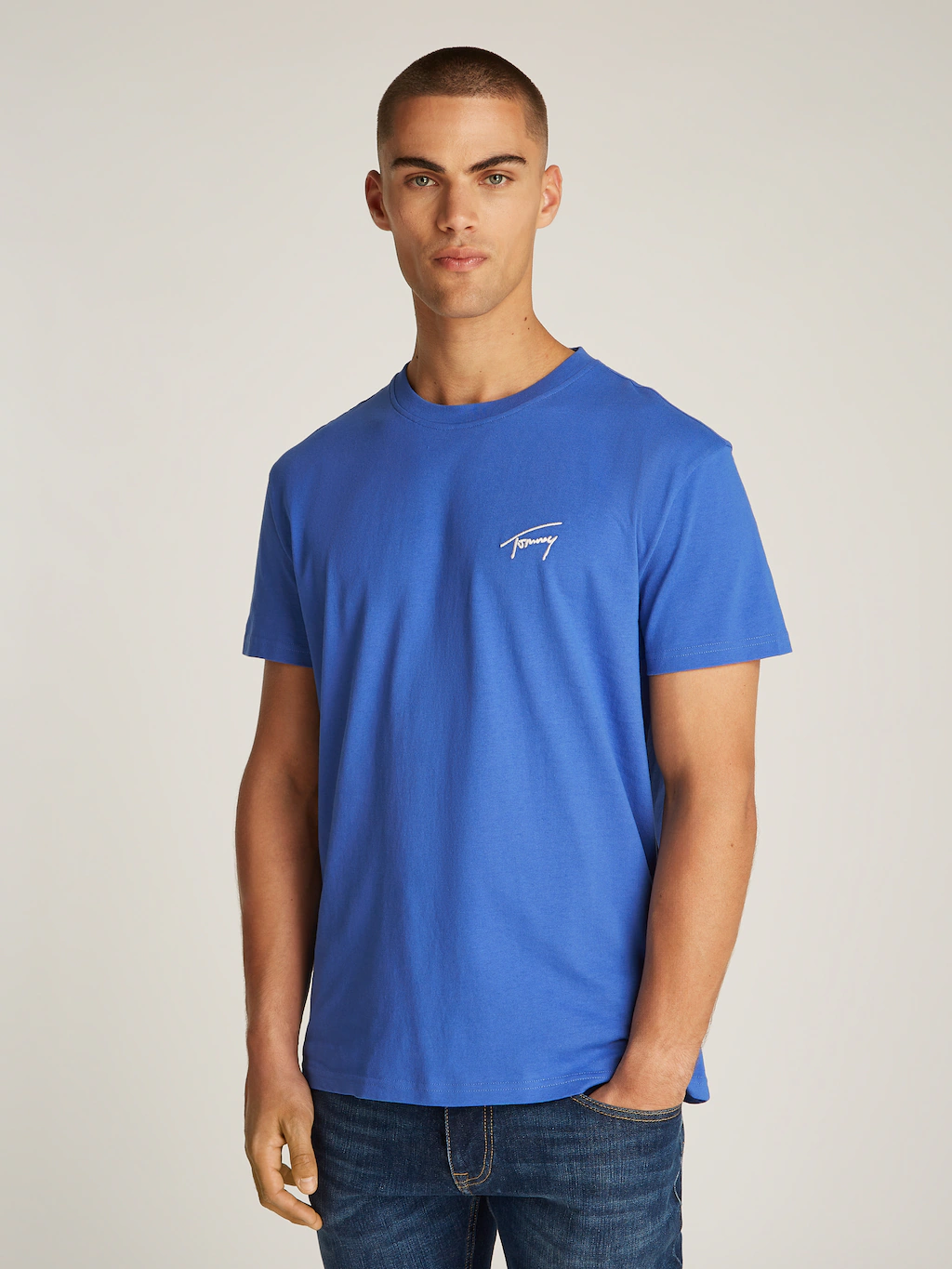 Tommy Jeans T-Shirt "TJM REG SIGNATURE TEE EXT", in Unifarbe günstig online kaufen