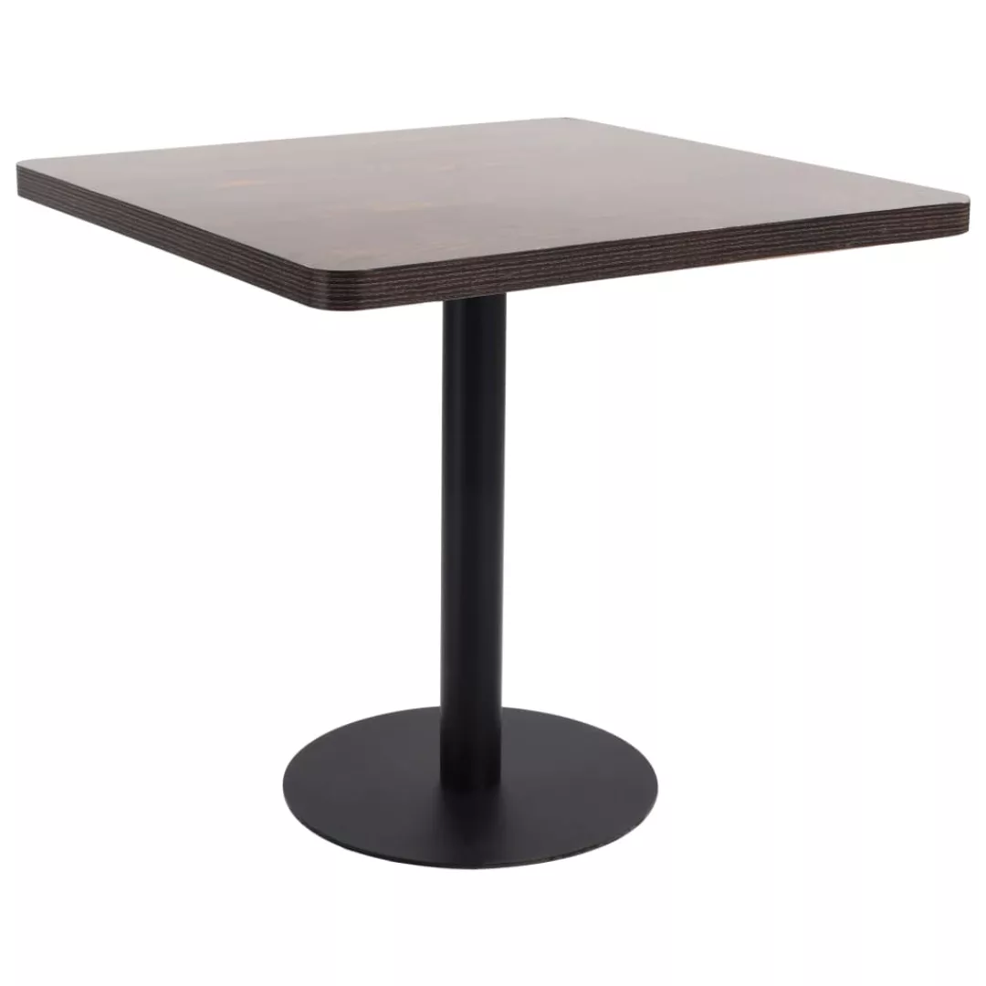 Bistrotisch Dunkelbraun 80x80 Cm Mdf günstig online kaufen