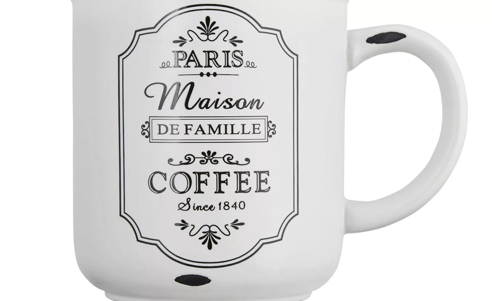 for friends Kaffeebecher  Paris - weiß - Steinzeug - 9,7 cm - Sconto günstig online kaufen