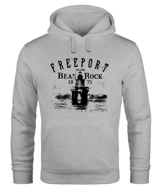 Neverless Hoodie Hoodie Herren Retro Print Leuchturm Motiv Schriftzug Freep günstig online kaufen