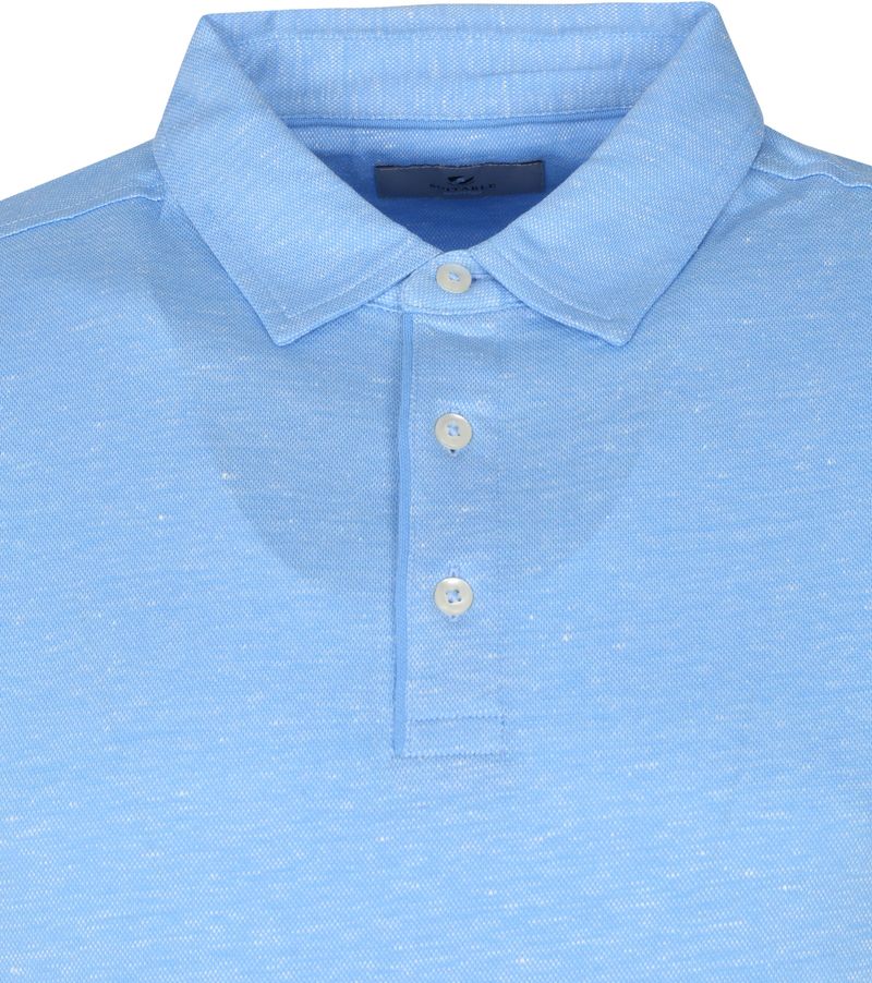 Suitable Prestige Melange Polo Shirt Blau - Größe XL günstig online kaufen