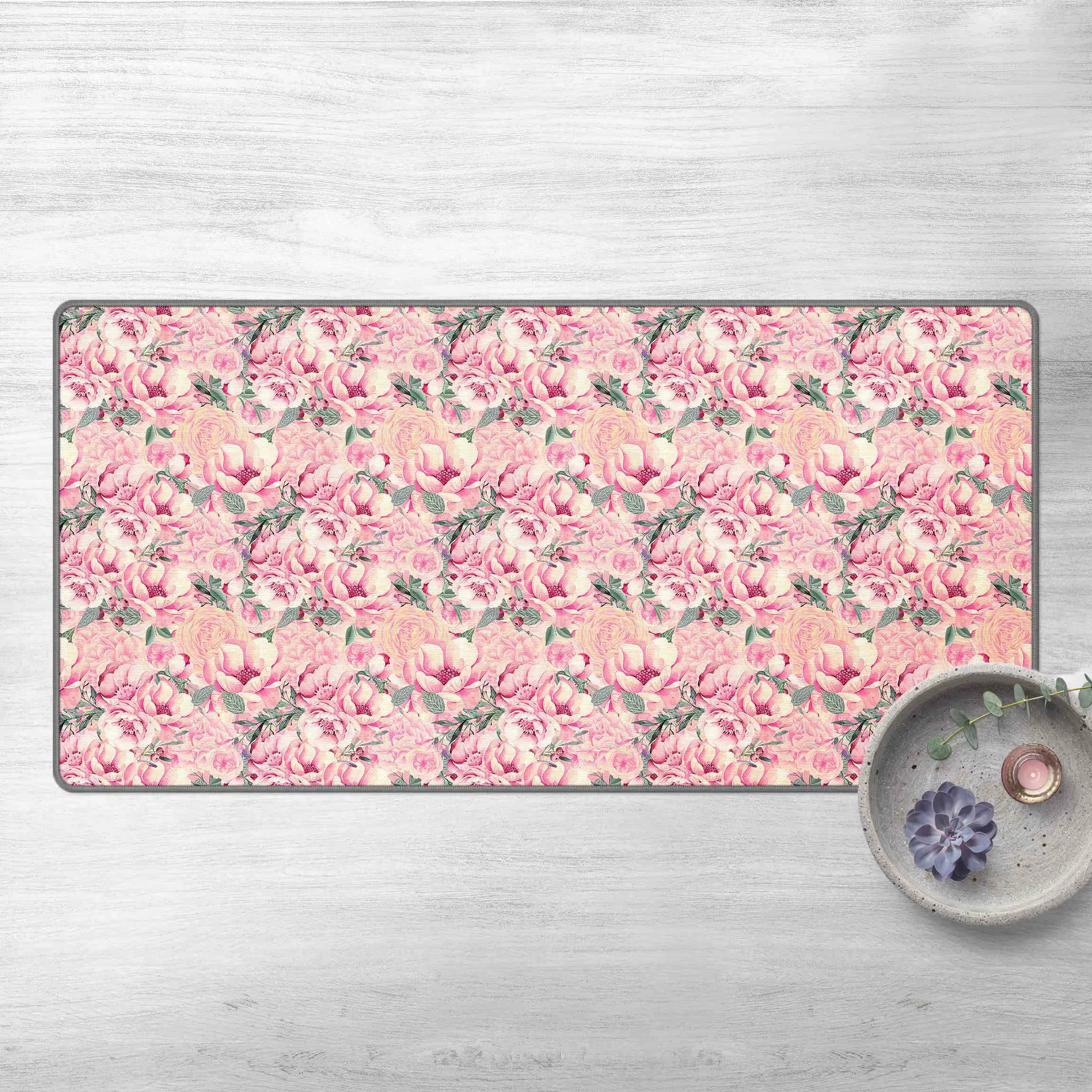 Teppich Rosa Blütentraum Pastell Rosen in Aquarell günstig online kaufen