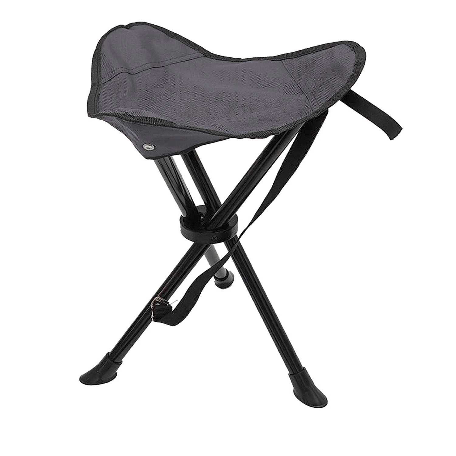 Mojawo 3-Bein Dreibeinhocker Campinghocker Anglerhocker Tragegurt Grau günstig online kaufen