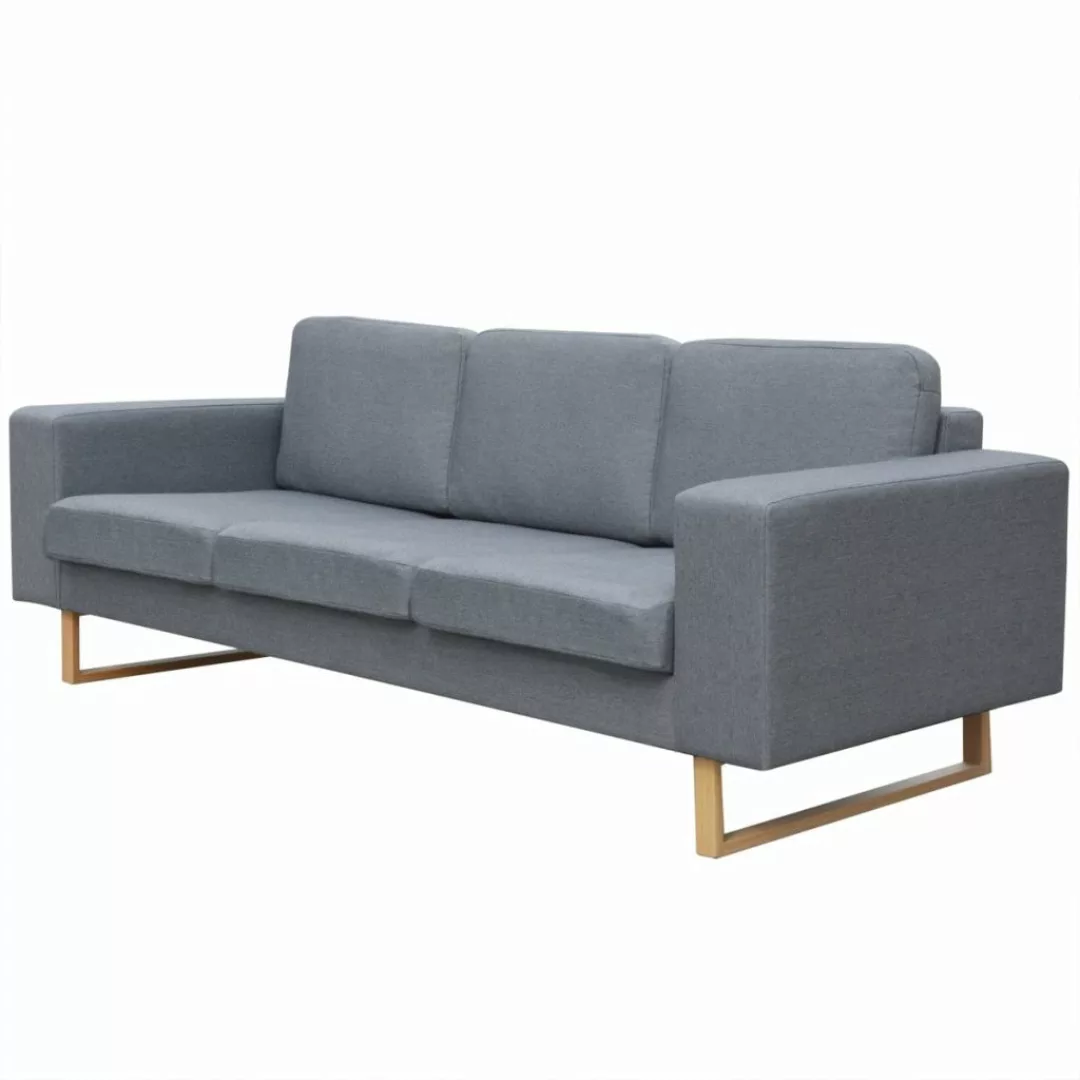 3-sitzer Sofa Stoff Hellgrau günstig online kaufen