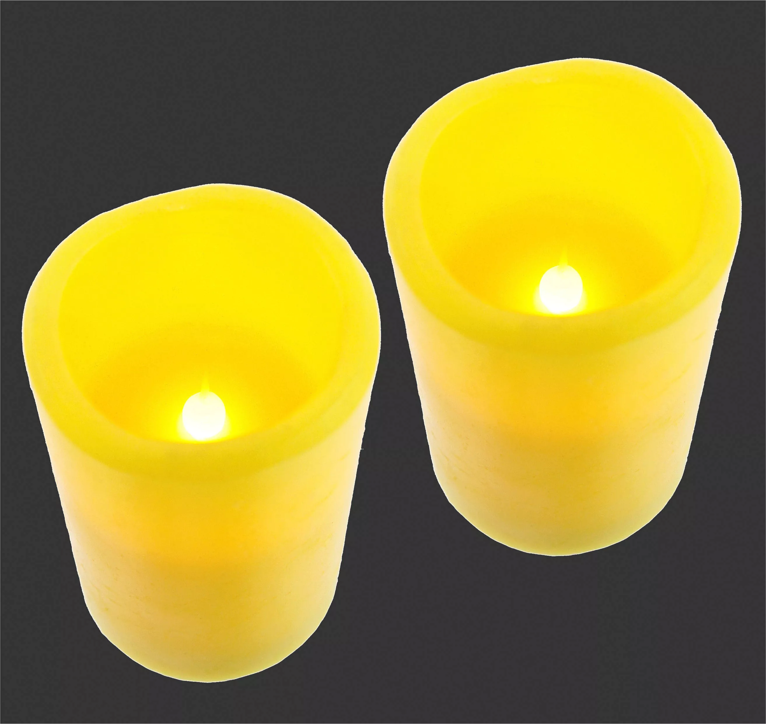I.GE.A. LED-Kerze "LED-Kerzen Flackernd Warmweiß 2er Set Stumpenkerze Deko günstig online kaufen