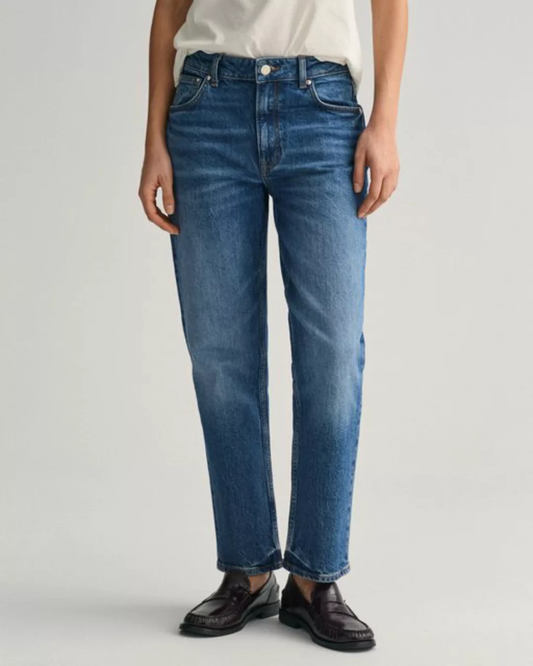 Gant Straight-Jeans STRAIGHT CROPPED JEANS Verkürzte Jeans mit geradem Bein günstig online kaufen