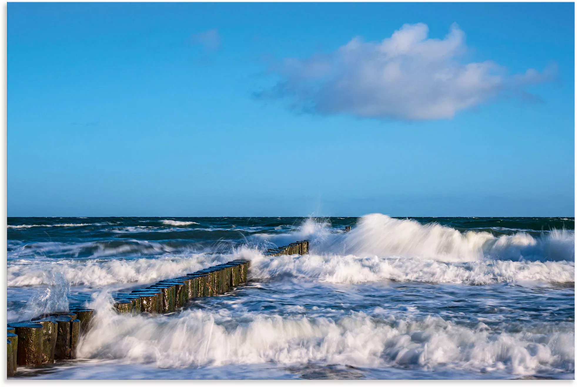 Artland Wandbild »Buhnen an der Küste der Ostsee II«, Meer Bilder, (1 St.) günstig online kaufen