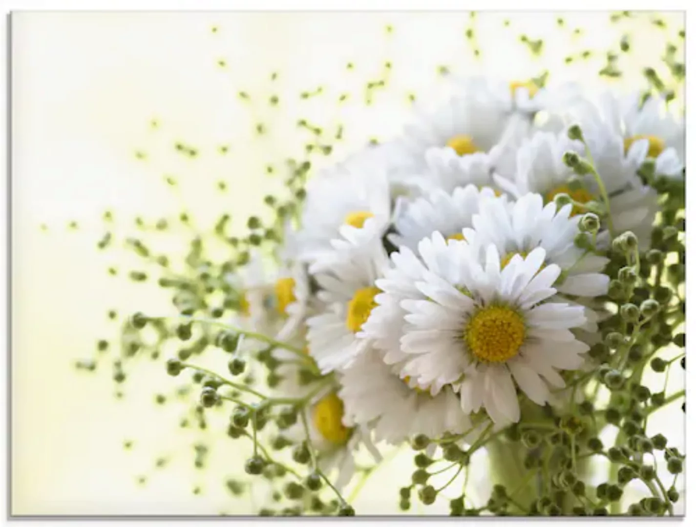 Artland Glasbild "Gänseblümchen und Hofstaat", Blumen, (1 St.), in verschie günstig online kaufen