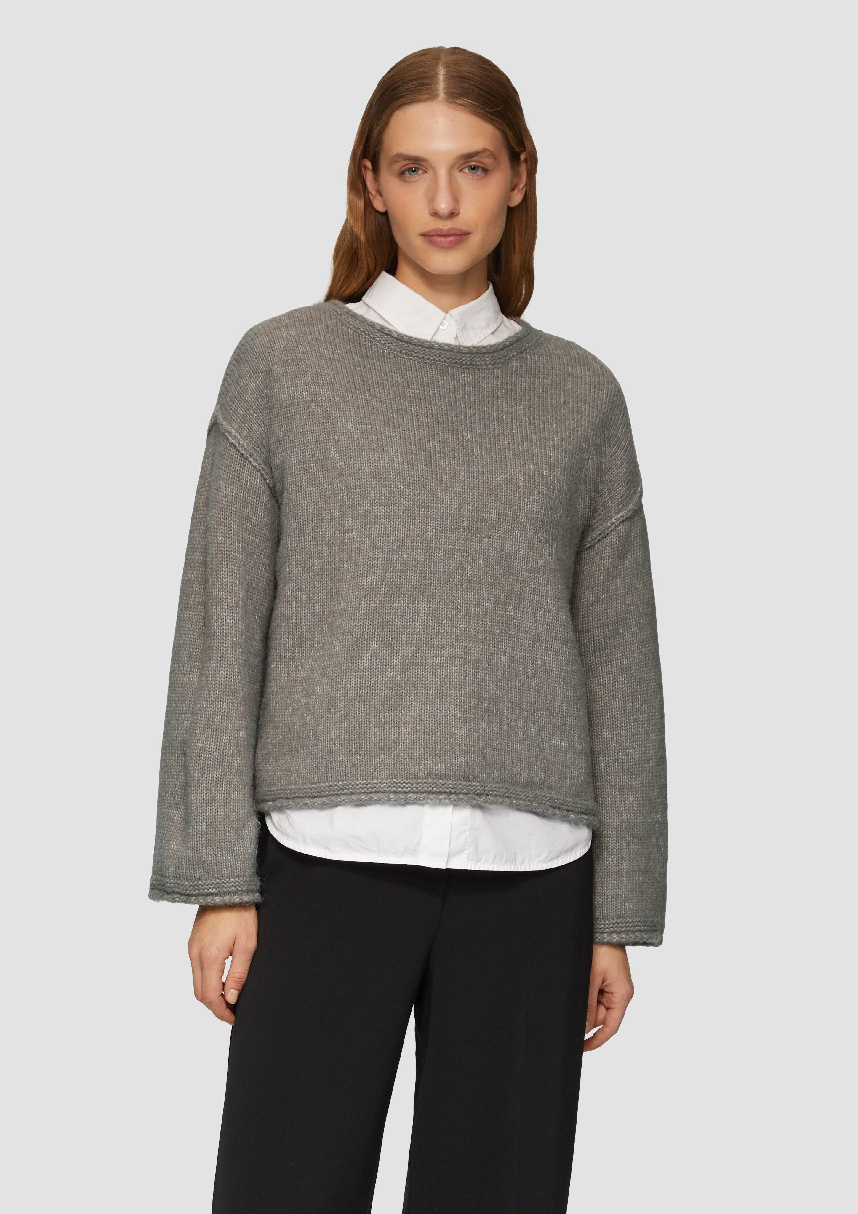 s.Oliver Strickpullover Strickpullover mit weiten Ärmeln günstig online kaufen
