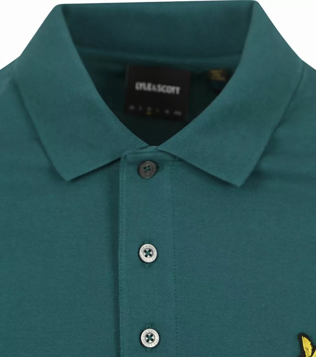 Lyle und Scott Polo Plain Dunkelgrün - Größe S günstig online kaufen