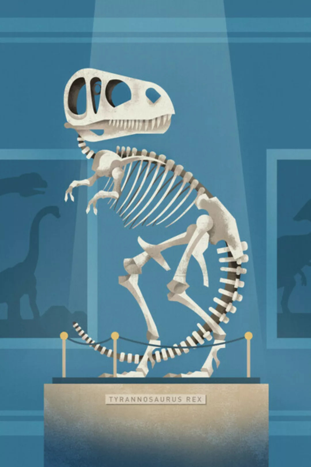 Poster / Leinwandbild - T-rex-skelett 2 günstig online kaufen