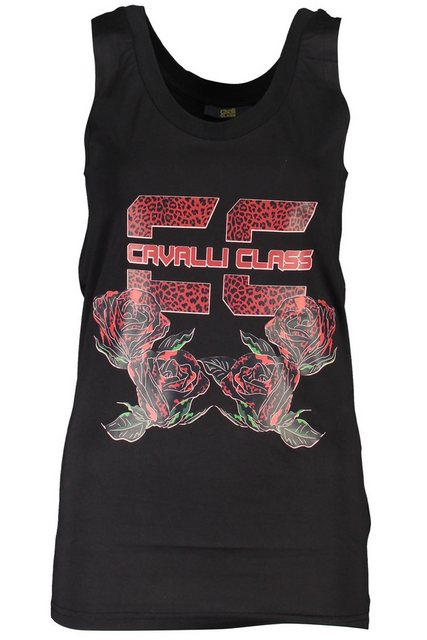 Cavalli Class T-Shirt Elegantes Damen-Tanktop in Schwarz mit Print und günstig online kaufen