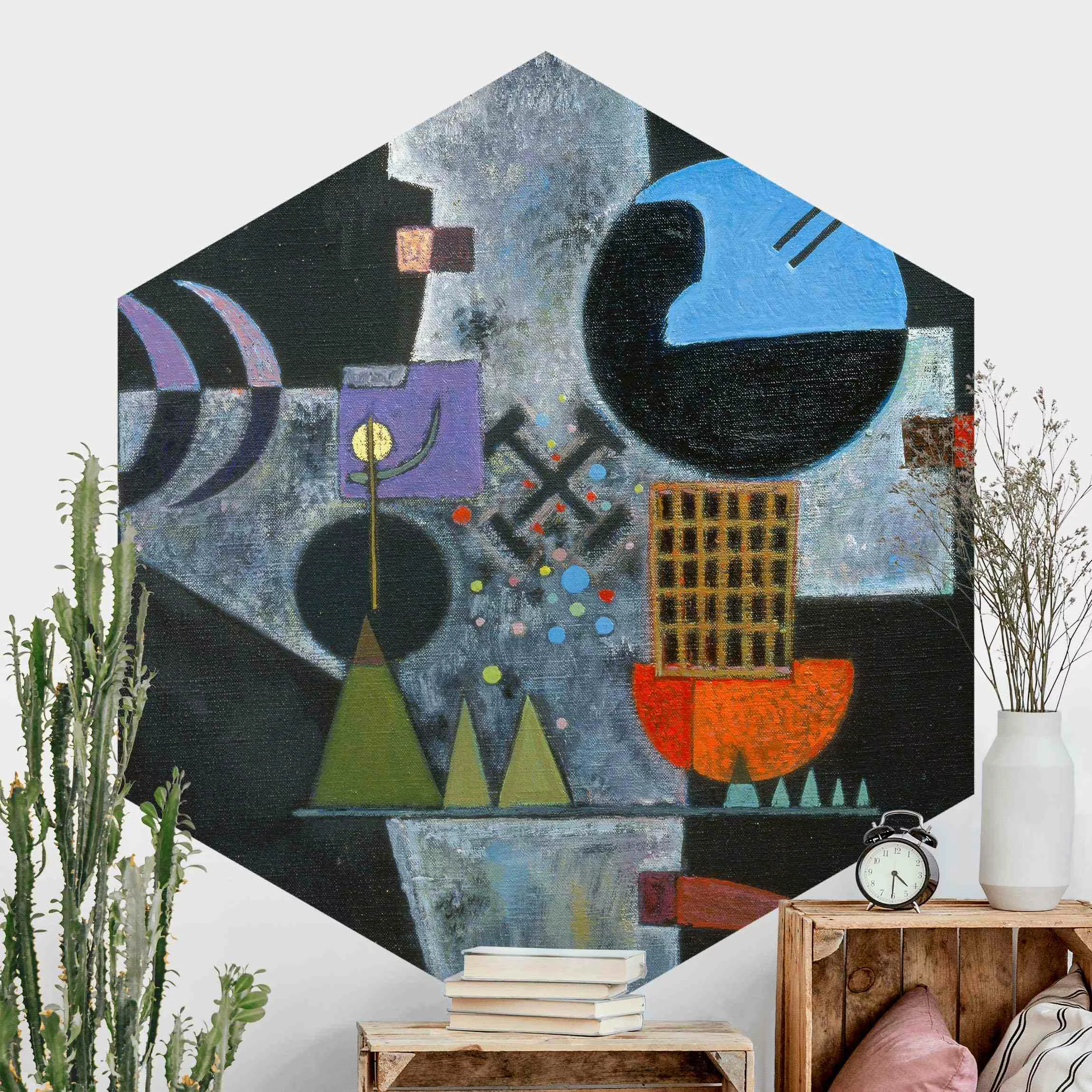 Hexagon Fototapete selbstklebend Wassily Kandinsky - Kreuzform günstig online kaufen
