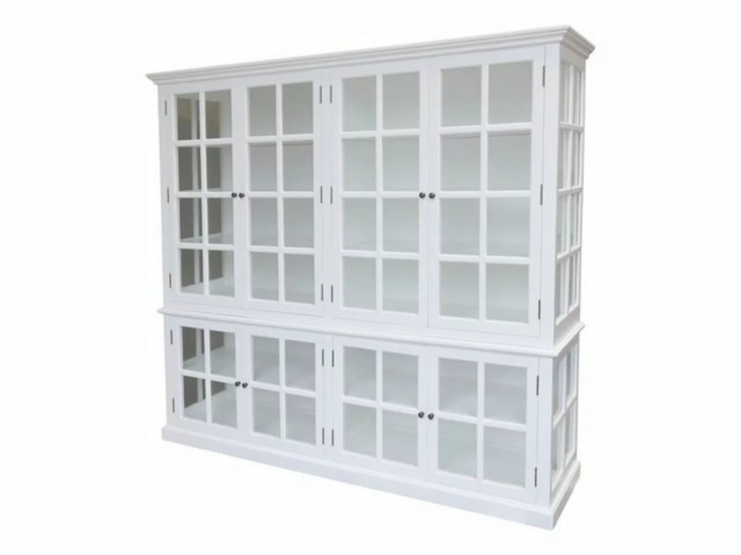 Chic Antique Glasvitrine Vitrinenschrank m. 8 Türen/Ablagen H195/L220/B55 c günstig online kaufen