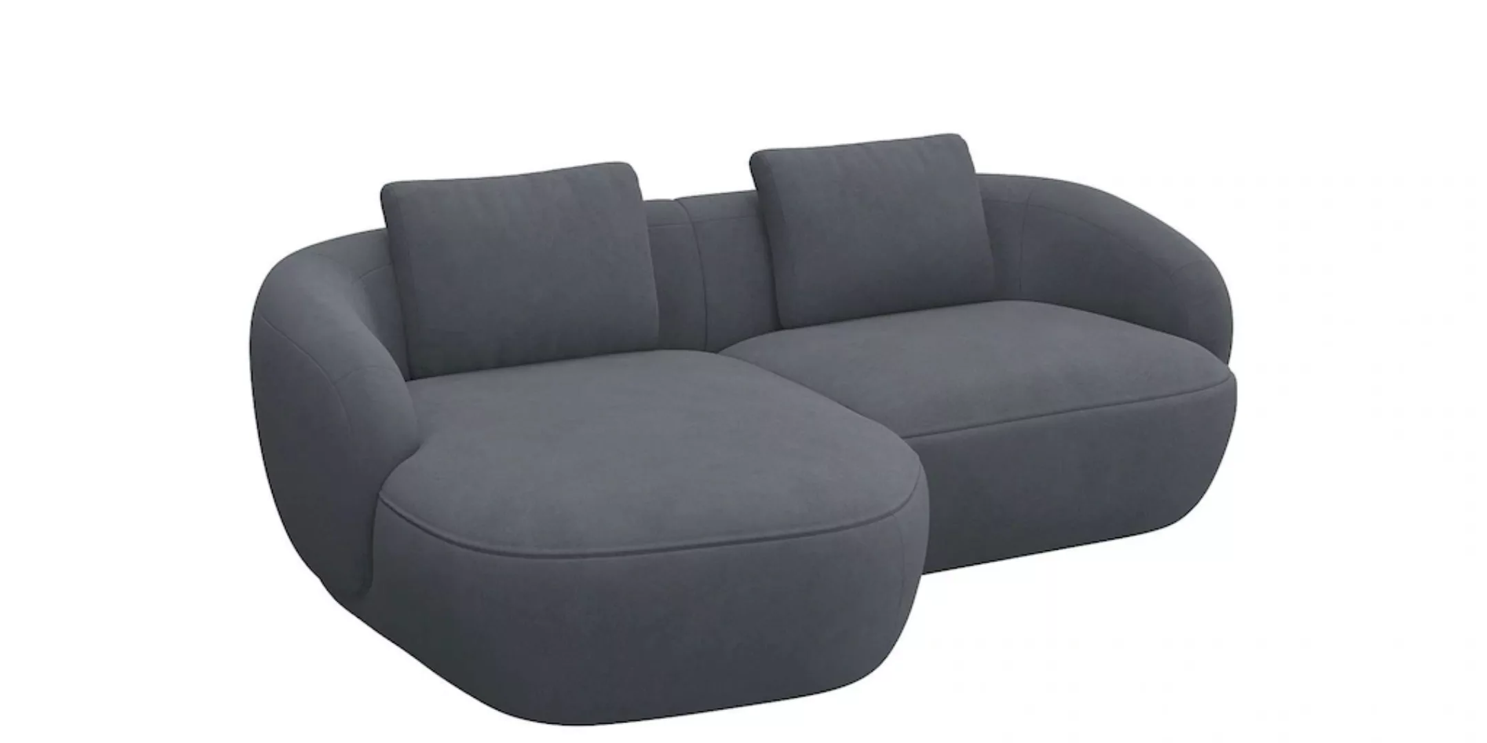 FLEXLUX Wohnlandschaft "Torino, rund, L-Form, Sofa-Ecke mit Recamiere, Long günstig online kaufen