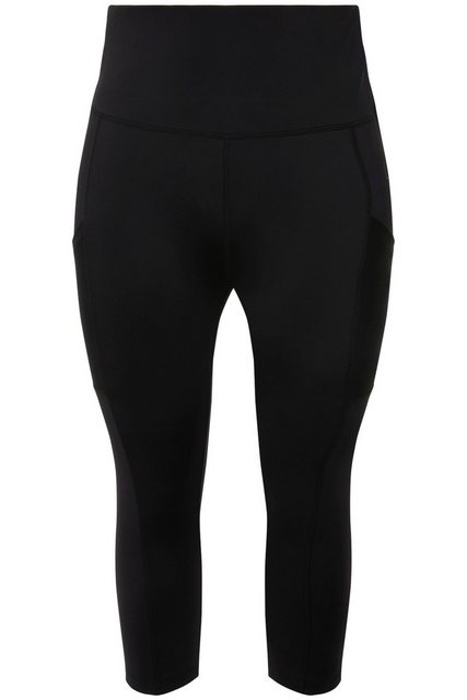 Ulla Popken Lederimitathose 3/4-Leggings wadenlang High Waist schnelltrockn günstig online kaufen