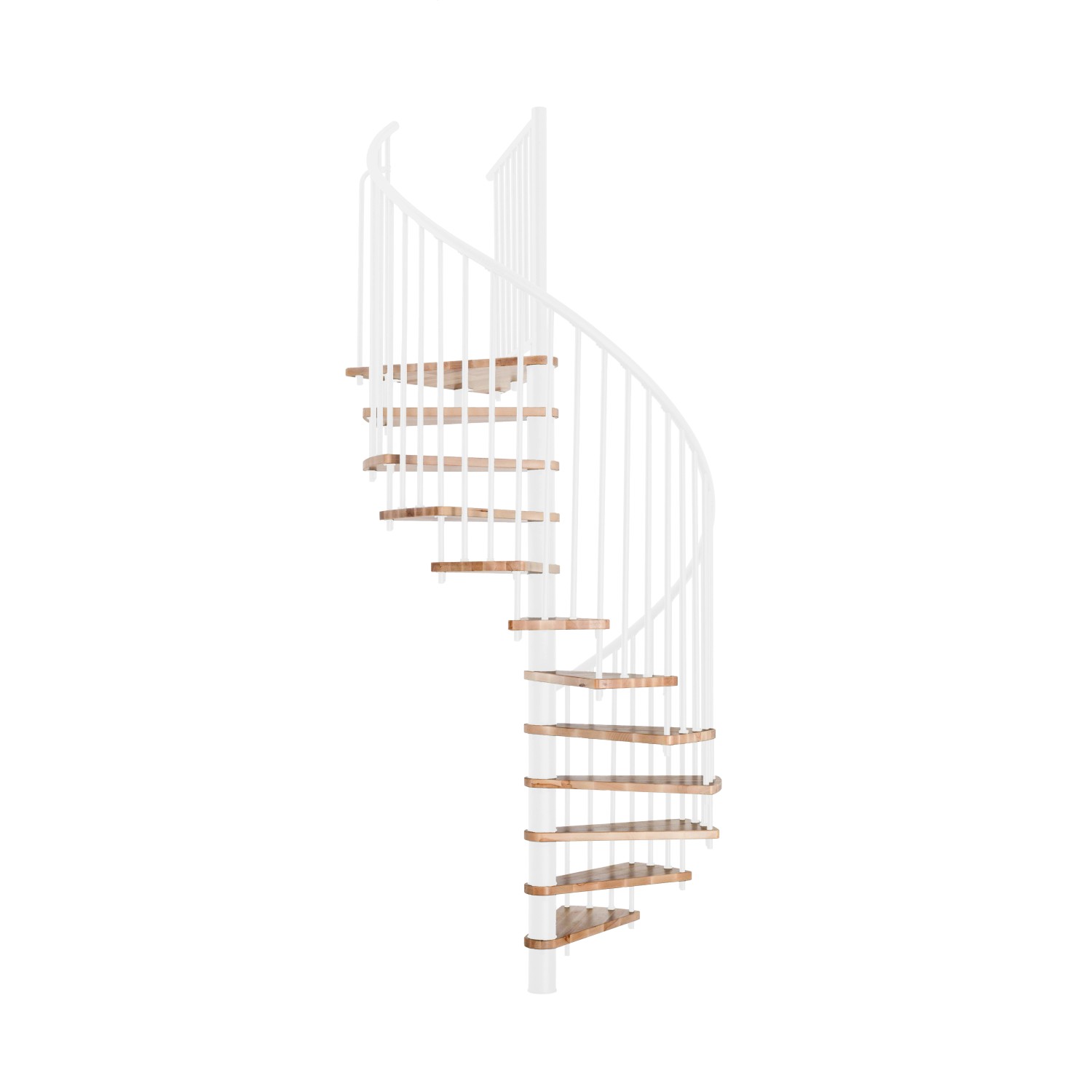 Minka Spindeltreppe Spiral Smart Buche-Weiß 100 cm günstig online kaufen