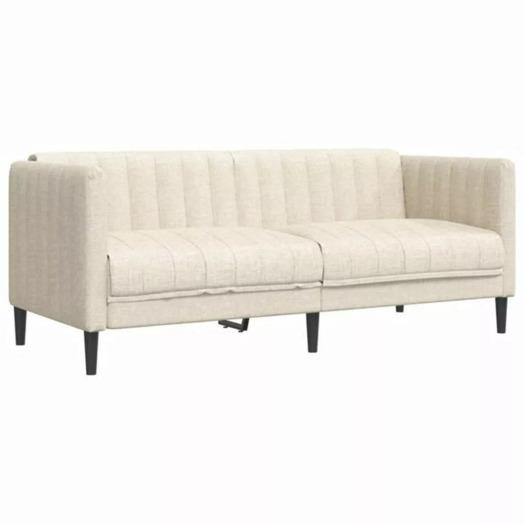 vidaXL Sofa, 2-Sitzer Creme Stoff günstig online kaufen