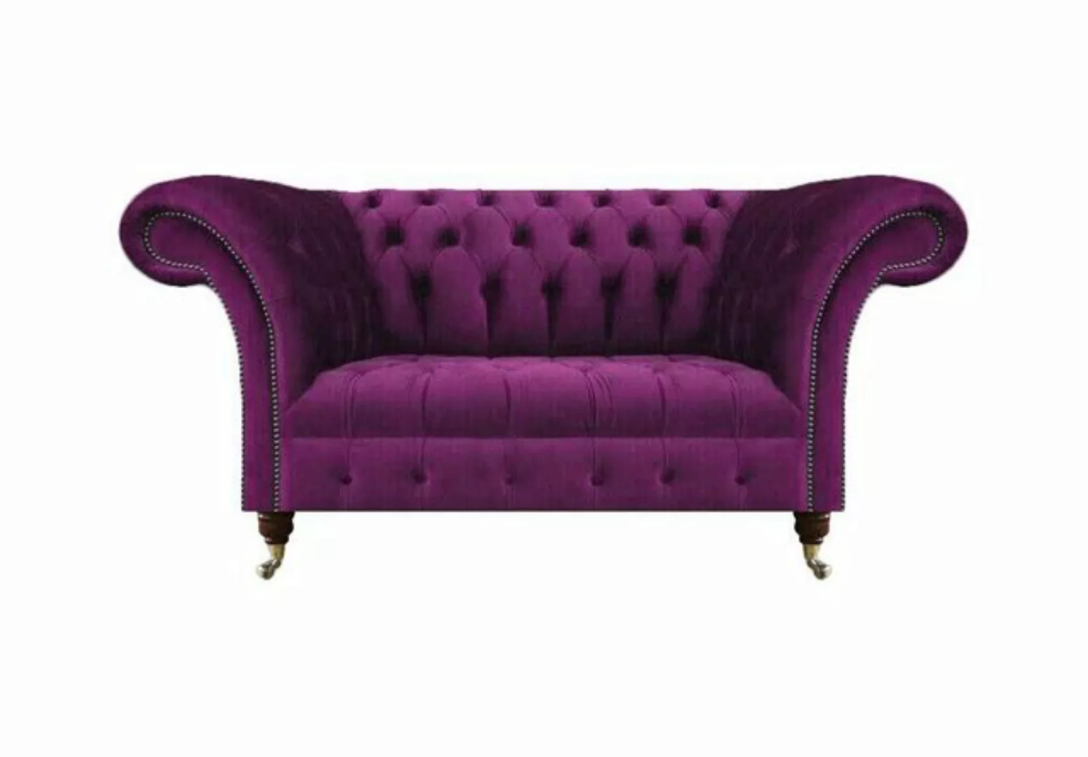 JVmoebel Chesterfield-Sofa Luxus Sofa Couch Zweisitzer Chesterfield Lila Mö günstig online kaufen