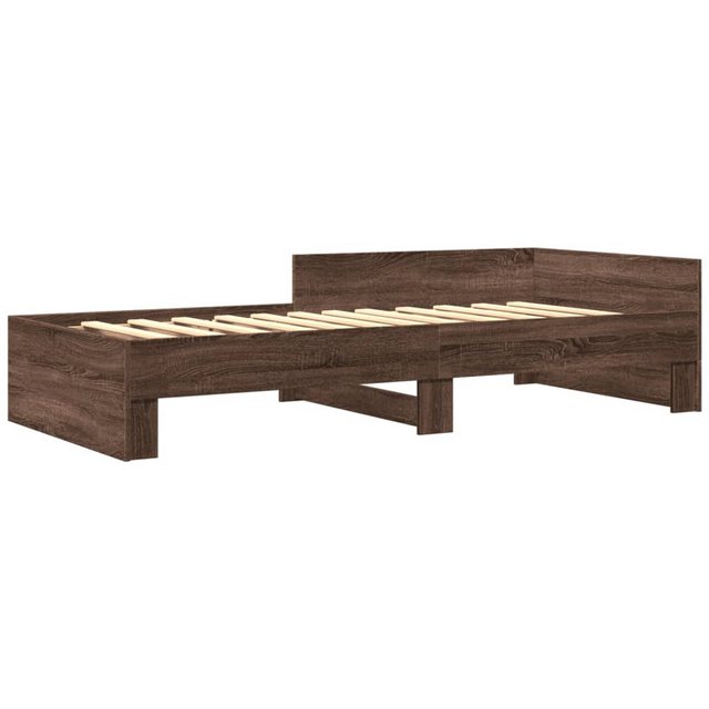 vidaXL Bett Bettgestell ohne Matratze Braun Eiche 100x200 cm Holzwerkstoff günstig online kaufen