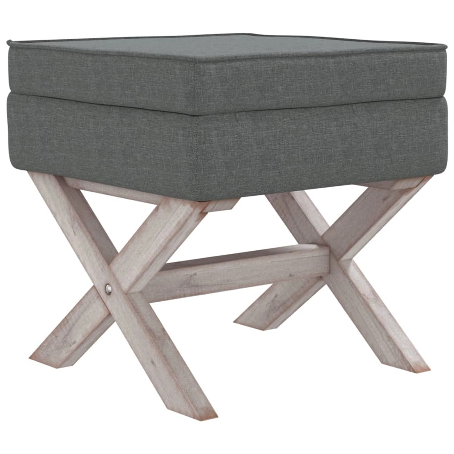 vidaXL Hocker mit Stauraum Dunkelgrau 45x45x49 cm Stoff günstig online kaufen