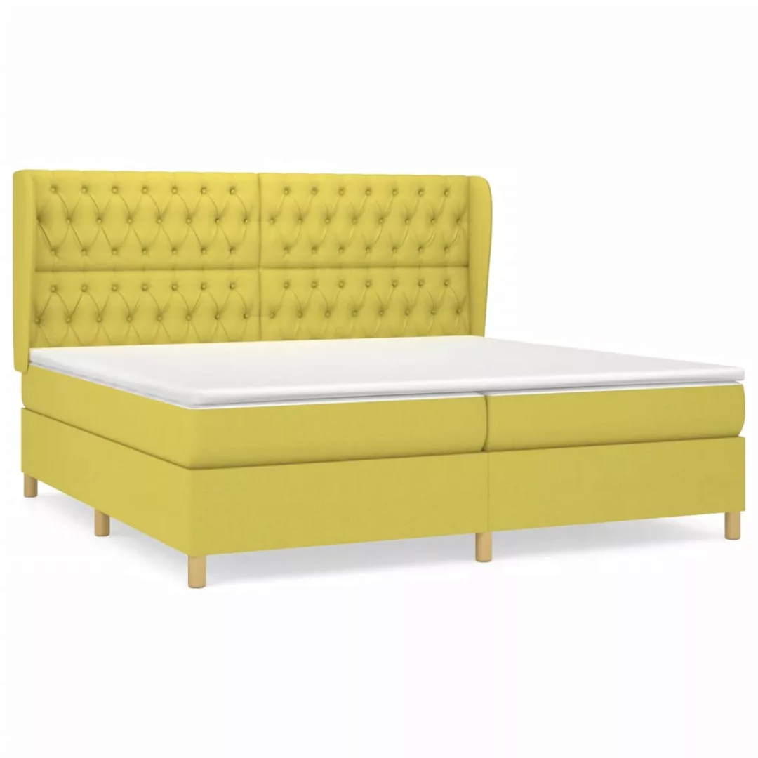 Vidaxl Boxspringbett Mit Matratze Grün 200x200 Cm Stoff günstig online kaufen