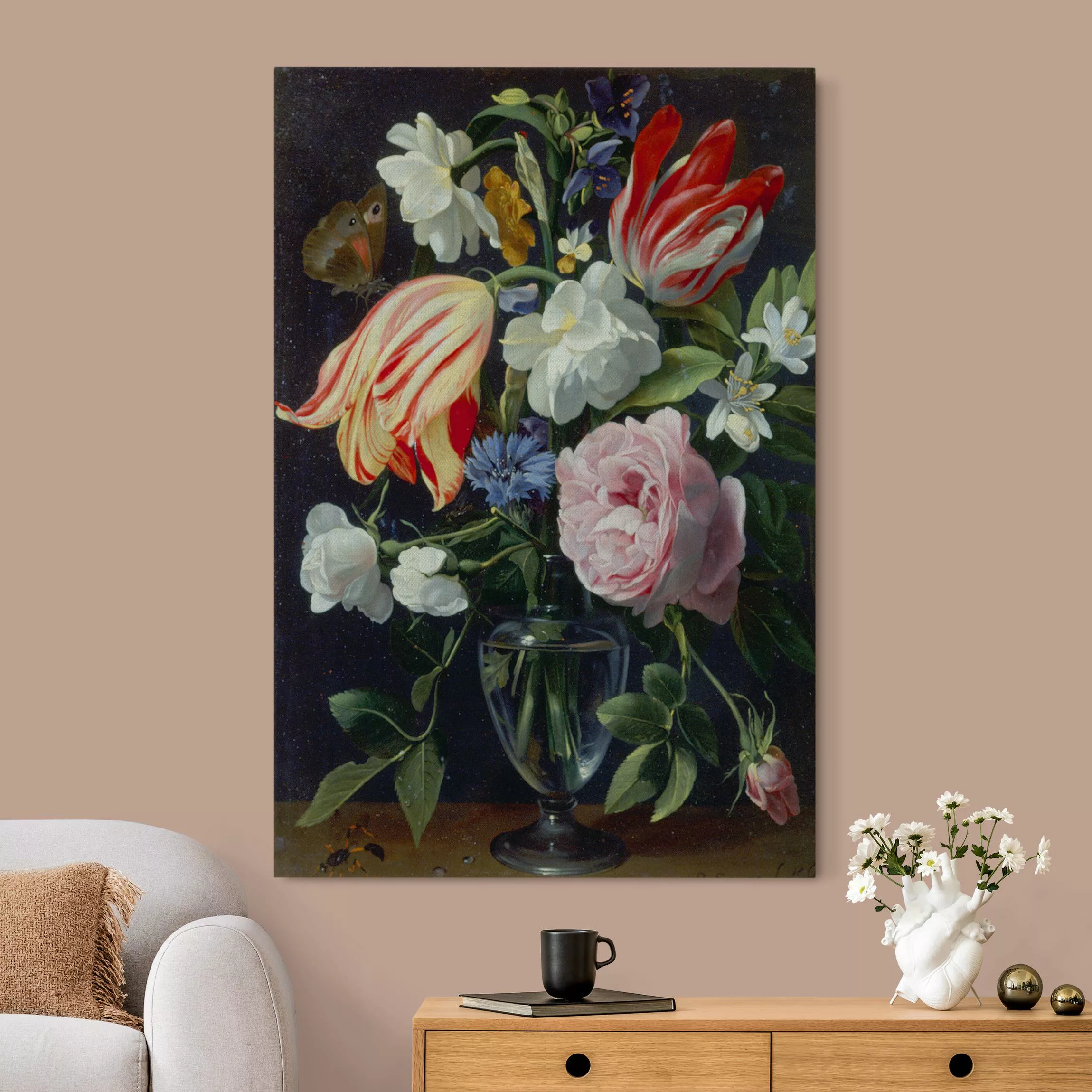Akustikbild Daniel Seghers - Vase mit Blumen günstig online kaufen